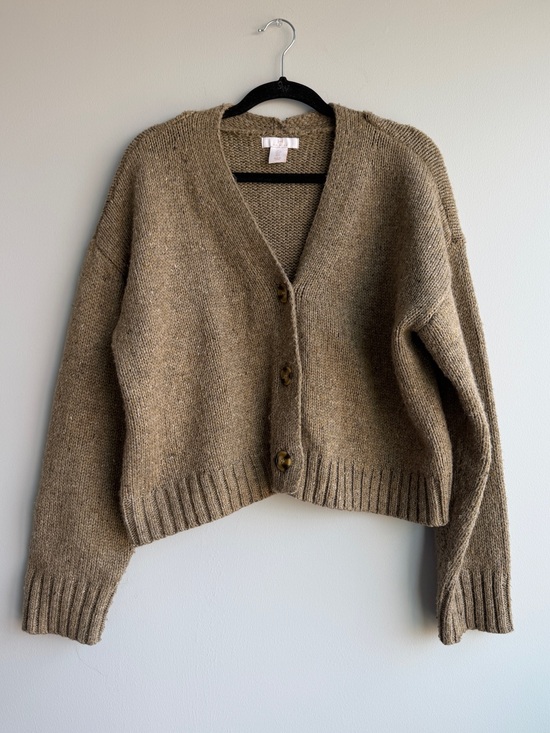 H by Halston Sweaters - H by Halston  Cropped V-Neck Button Cardigan